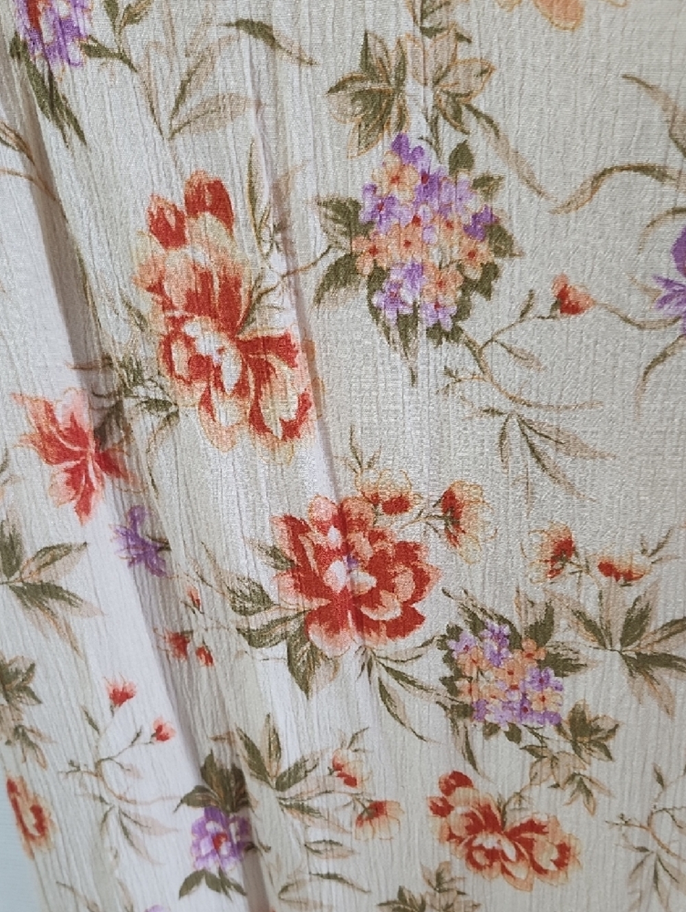 Floral Midi Slip Dress Size Large Strappy Cottagecore Summer Vacation. - Picture 3 of 7